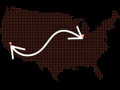 Indiana to California Auto Transport